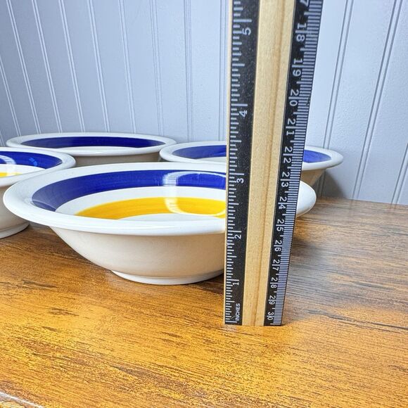4 MAX4 by MAXAM Italy Coupe Soup Cereal Pasta Salad 8” Bowls Yellow La PRIMULA - Picture 9 of 11